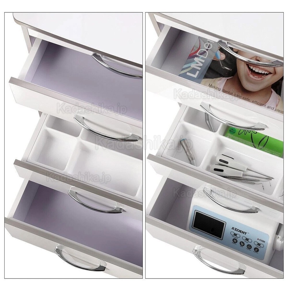 Dentech G15 歯科 モービル キャビネット 引き出し3つ付き